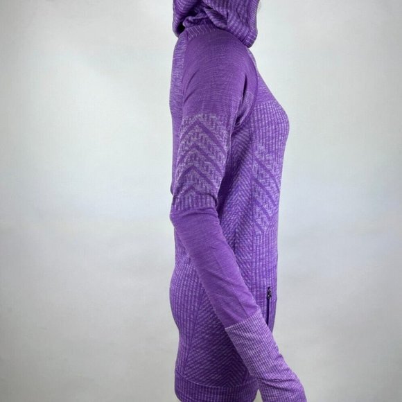 Lululemon Rest Less Hoodie Women 4? *Flaw Heathered Violet Long SleeveTop Pocket - Picture 5 of 16
